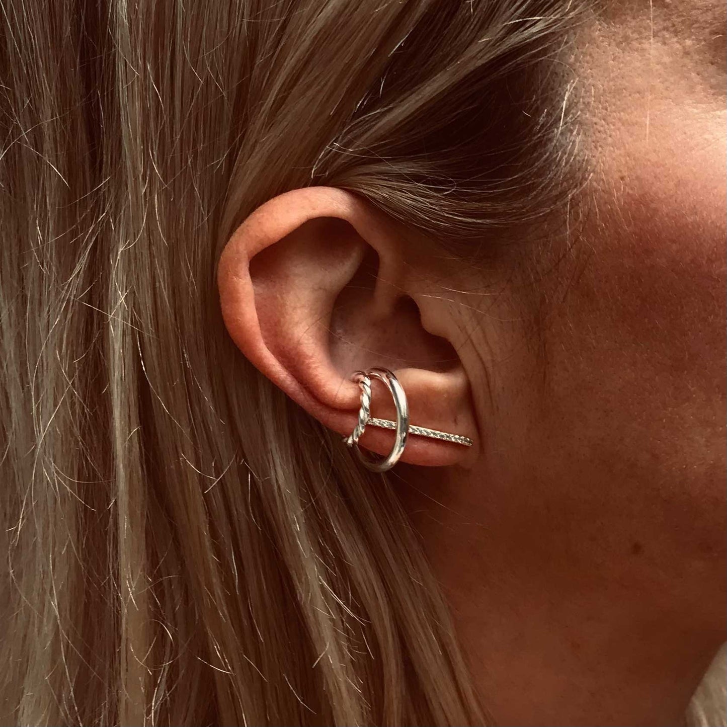 I Think You Are Hot - Earclimber Stud Earring